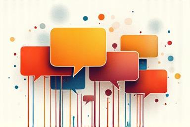 Illustration representing speech bubbles or communication